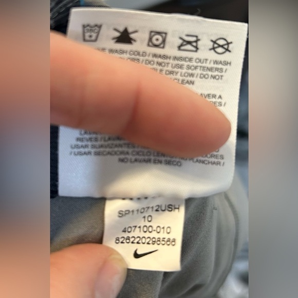 Nike Golf Dri-Fit Skort Pockets Womens 10 Blue Gray Plaid Side Zip Preppy Club - Picture 11 of 11